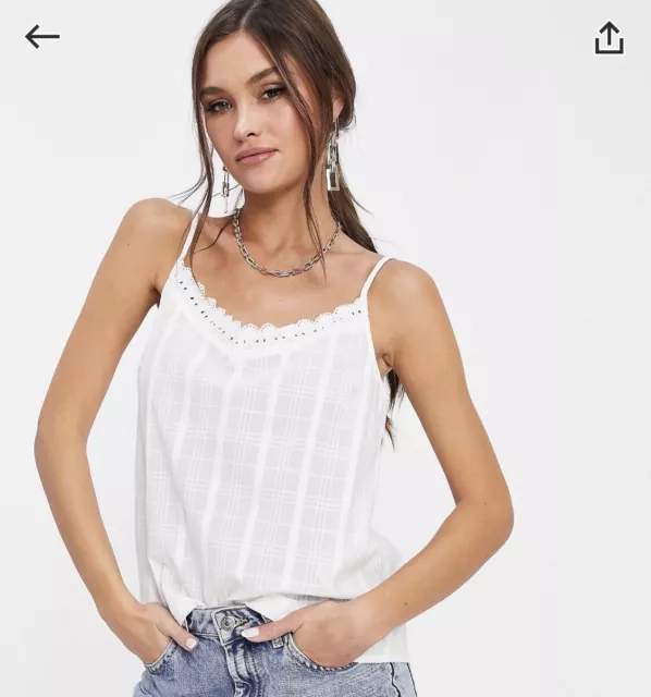 ASOS JDY Vest Cami White Size Eu 34 BNWT