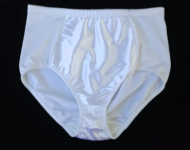 VINTAGE VASSARETTE WOMEN'S Nylon Control Panel Panties White 2XL 18.99