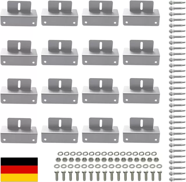 4-100x SOLARMODUL HALTERUNG BEFESTIGUNG ALUMINIUM Z WINKEL PV SOLAR MODUL HALTER