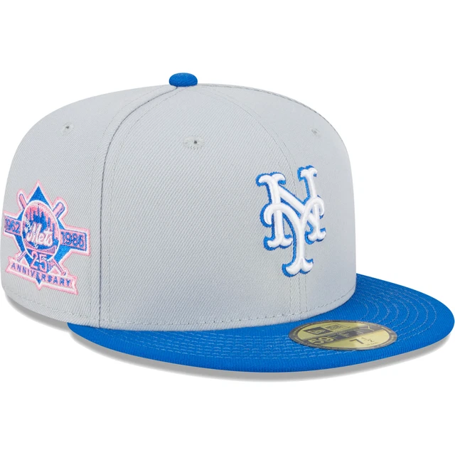 Men's New Era Gray/Blue New York Mets  Dolphin 59FIFTY Fitted Hat