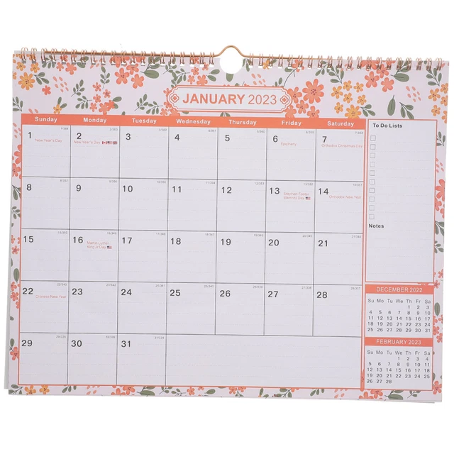 Calendrier Mural Annuel 2026 Effaçable à Sec - Format 86,36 X 60,96 Cm - Papier Laminé Bleu - Avec Autocollants Et Support Adhésif