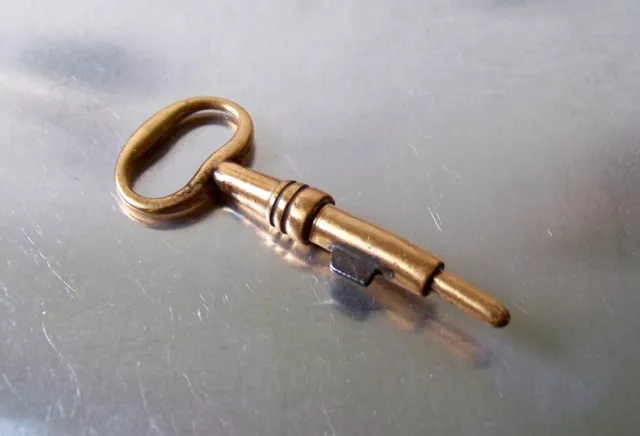 Unusual Antique Solid Brass/Bronze Applied Steel Bit Old Unique Specialty Key