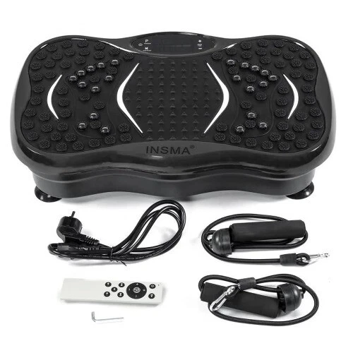Plateforme Vibrante Oscillante Noire Telecommande Fitness Anti Cellulite Minceur