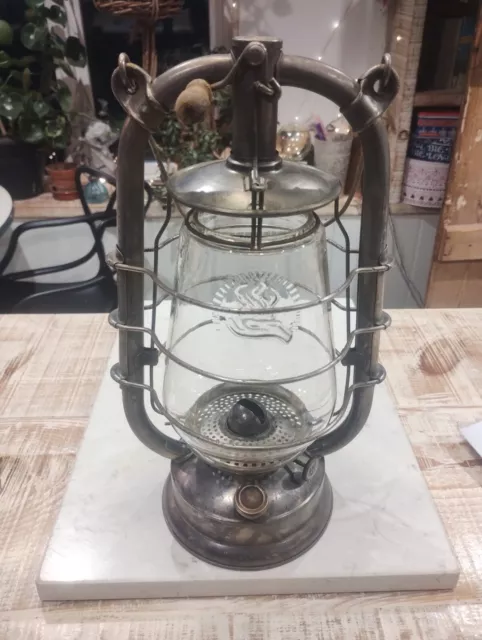 Vintage Rare Feuerhand 323 German Pre War Hurricane Lamp Paraffin Lantern