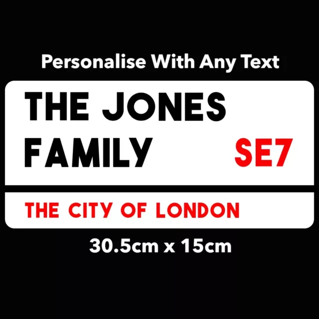 Personalised London Style Street Sign Road Sign Fantastic Gift Name ANY TEXT