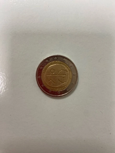 PIÈCE DE 2 euros RARE bonhomme UEM 1999-2009 Deutschland : Allemagne