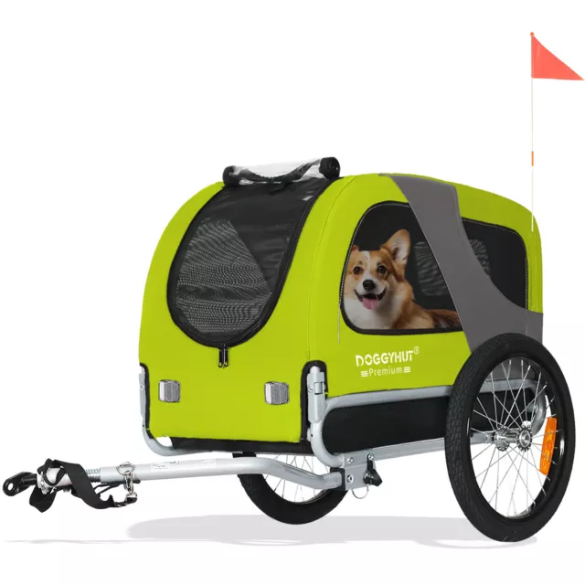 DOGGYHUT® Premium MEDIUM Hundeanhänger Hundefahrradanhänger ohne Jogger