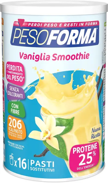 Vaniglia Smoothie, Pasto Sostitutivo per Il Controllo Del Peso,16 Pasti, 436 Gr