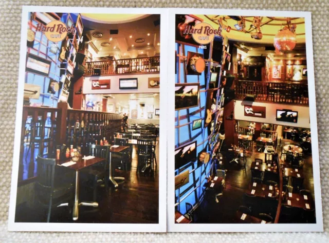 Hard Rock Cafe Paris Set Of Four Postcards - See Pictures - New