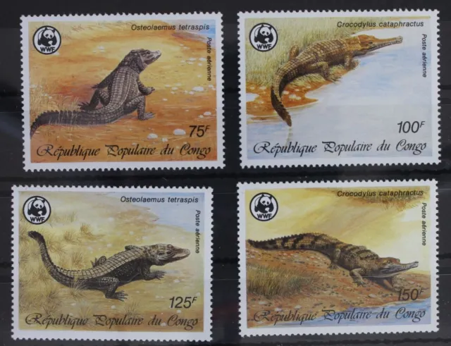 Kongo (Brazzaville) 1063-1066 postfrisch Naturschutz Krokodile #WR764