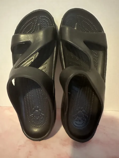 Dawgs Women's Comfort Z Sandals - Soft Footbed, Slip-On Design SIZE 10 Black