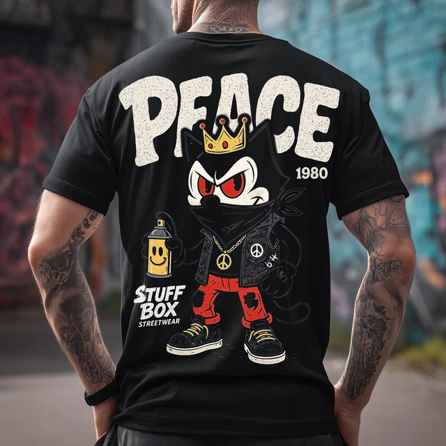 T-shirt Homme Stuff Box Bloody Angel - Taille S à 5XL - Streetwear Urbain - Neuf