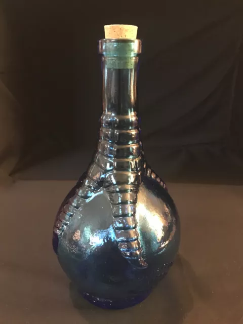 Vintage Blue Ball and Claw Bitters Bottle Wheaton N.J. 9 1/4" tall