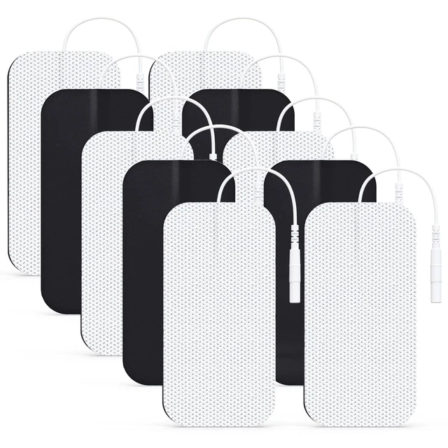 AUVON TENS Machine Pads 2"X4" 10 Pcs, 3Rd Gen Latex-Free Rectangular TENS Unit