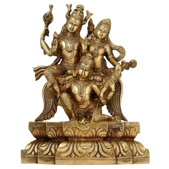 Hindu God Lord Vishnu Laxmi and Garuda Statue Idol Sculpture Statue Figurine