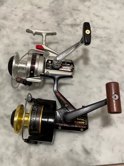 LOT OF 2 used Daiwa Spinning Reels G2600 Power Disc and 4000C