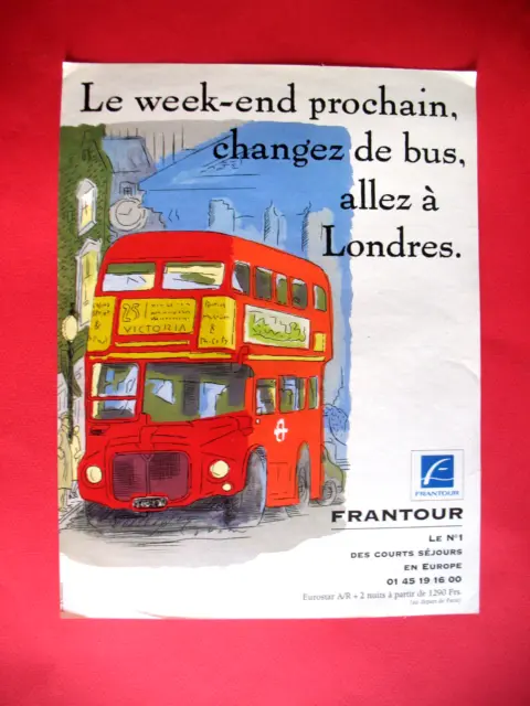 Frantour Tourism Press Release Go To London Bus To Imperial Ad 1997