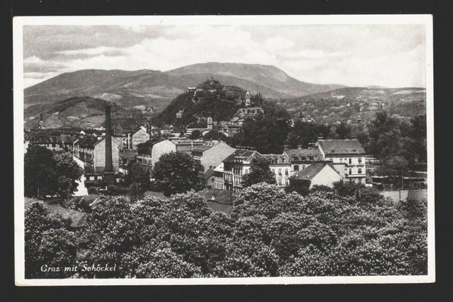 01687* AK [A] Graz - Panorama über die Stadt zum Schökel (30er Jahre)