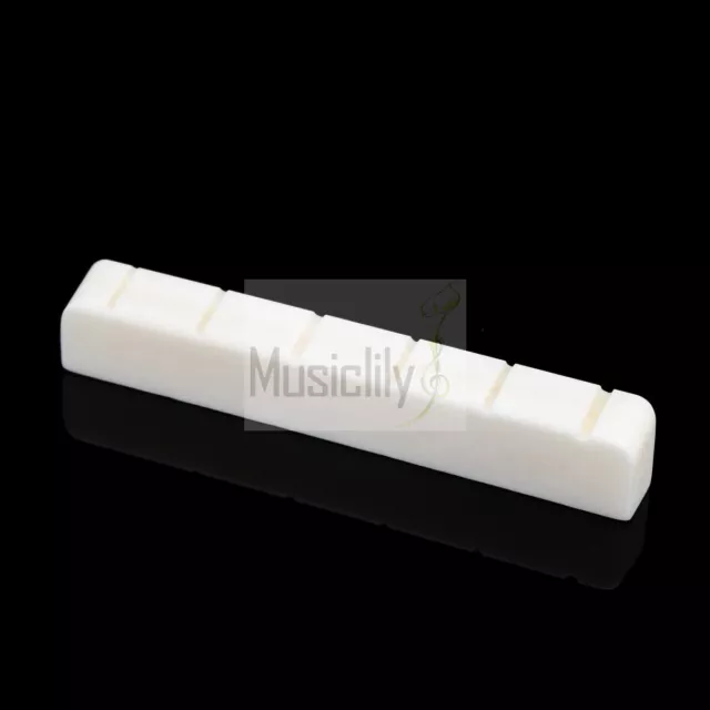 Musiclily 2 pièces 52 mm bas plat pré-fendu 6 cordes écrou osseux de guitare classique