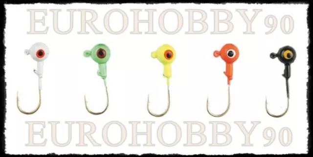 5 testine piombate con amo da pesca spinning artificiali teste piombate jig