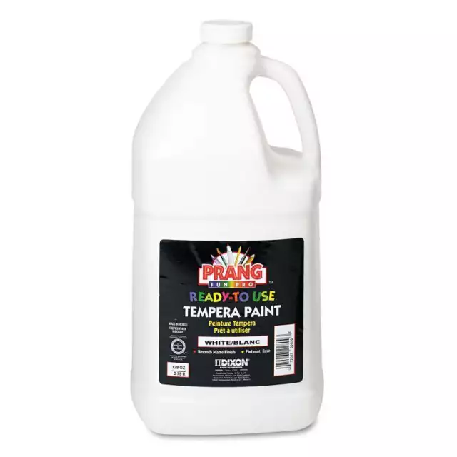 Prang Ready-to-Use Tempera Paint, White, 1 gal