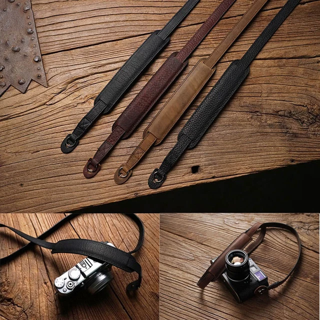 Genuine Leather Camera Strap Belt For Leica Fujifilm Lumix Sony Canon Nikon