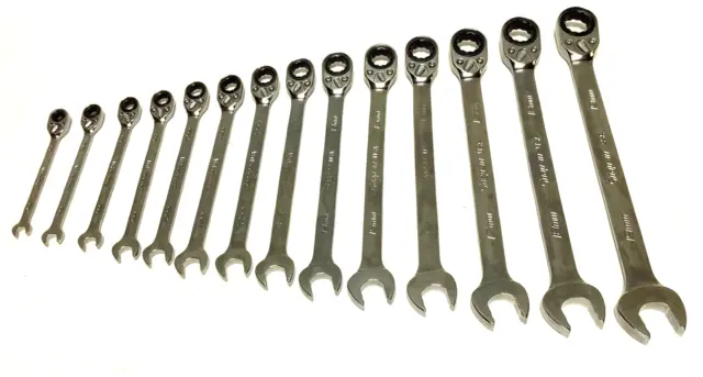 NEW Snap-on™ 6 - 19 mm 12-pt FLANK drive PLUS Ratchet Wrench Set SOXRRM01