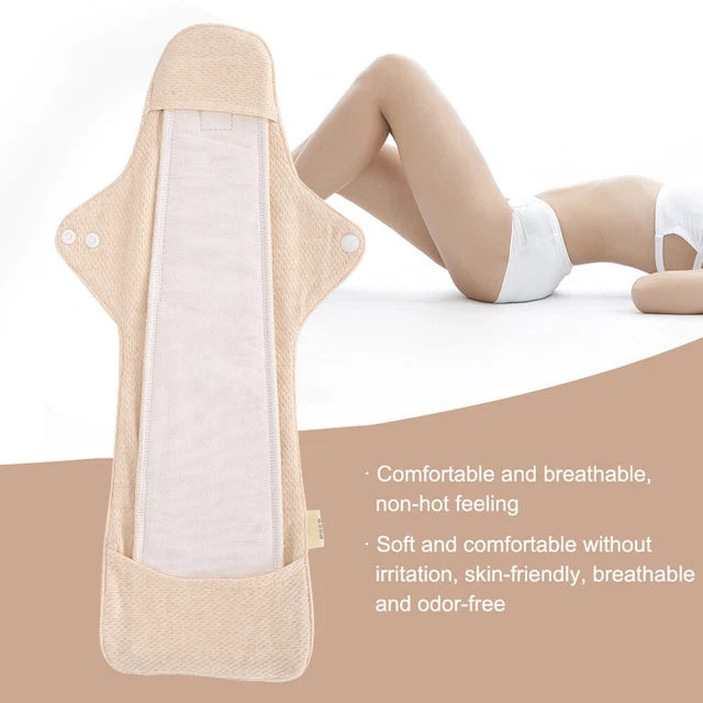 Almohadillas sanitarias nocturnas de algodón orgánico de 345 mm Moma Pantiliner BST