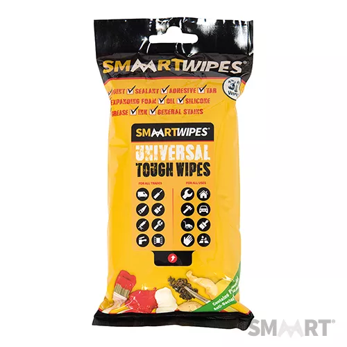 Pack Of 30 SMAART Tough Wipes High Absorbency Cleaning Wipes Oil Grease