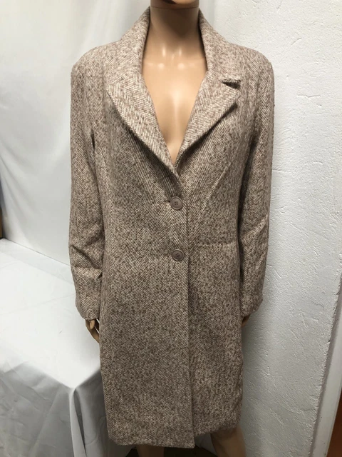 Manteau Femme GlenRoses Marron Taille L - Parka En Laine, Neuf Avec étiquettes