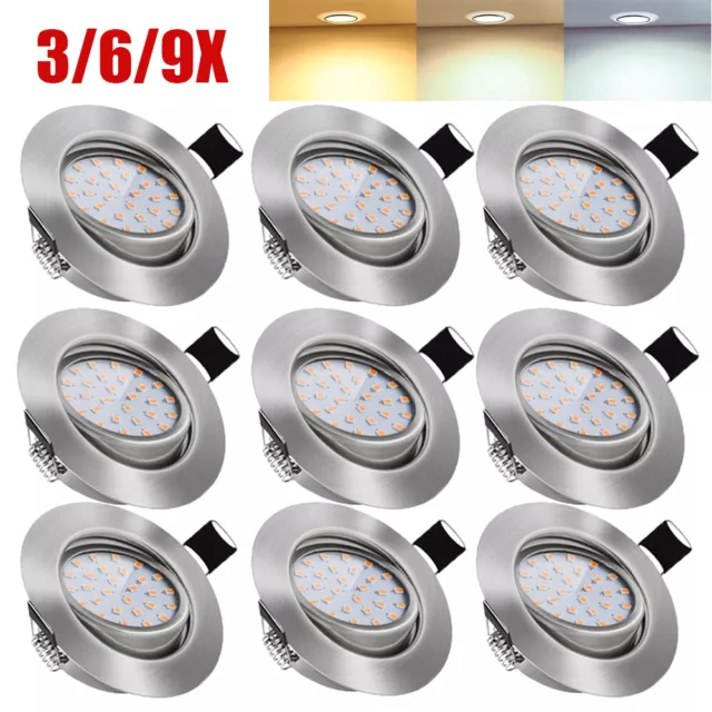 3/6/9X LED Einbauleuchte 5W Einbaustrahler Decken Leuchte Set Einbau Spot 230V
