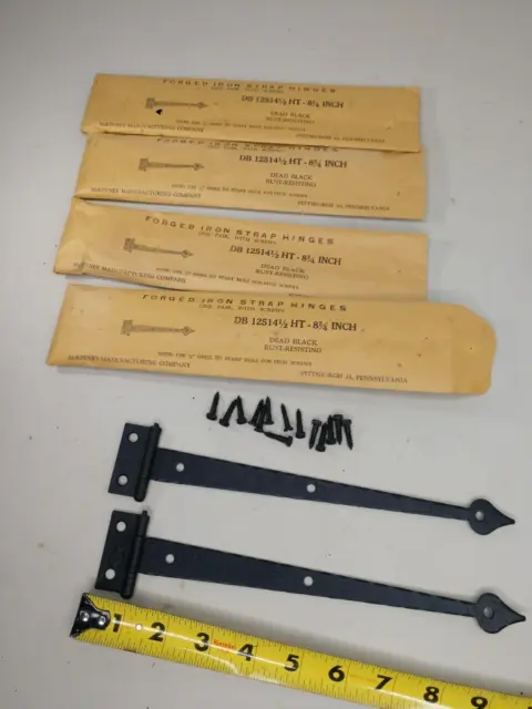 Mckinney Forged Iron  Strap Hinge Cabinet Hardware black