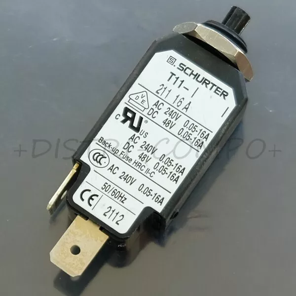 Disjoncteur thermique Schurter T11-211 valeur au choix