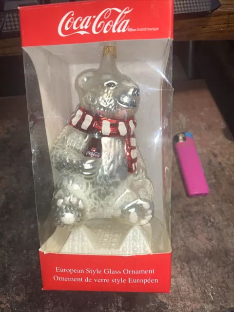 Coca-Cola Kurt Alder Polar Bear Christmas Ornament Hand Crafted European Style