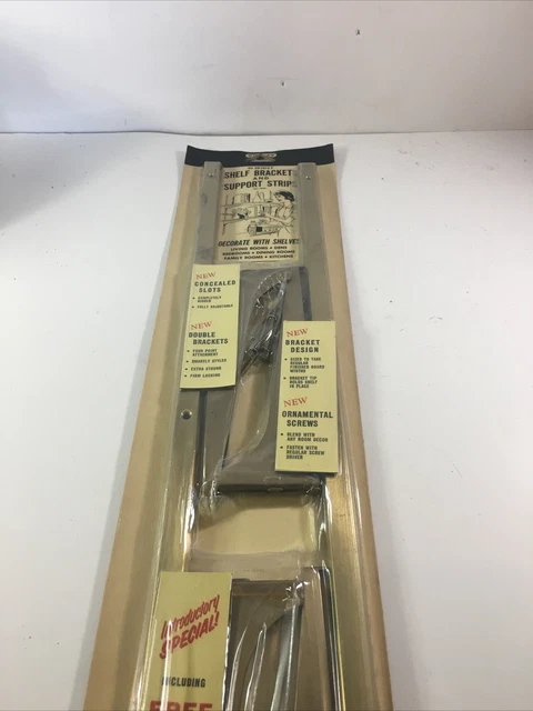 Vintage NOS STANLEY Shelf Bracket And Support Strips Kit CD1012F
