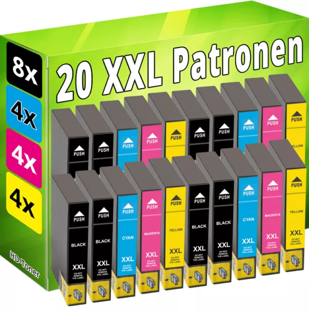 20x XL TINTENPATRONE für EPSON XP30 XP312 XP315 XP402 XP405wh XP412 XP415 HOME