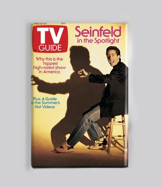 SEINFELD - SPOTLIGHT / TV GUIDE - 2"x3" POSTER MAGNET (retro 90s show vintage)