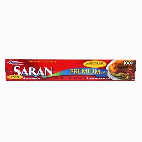 Paquete de 12 rojos Ziploc Saran Wrap de 100 pies cuadrados
