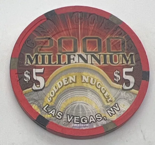 GOLDEN NUGGET - Las Vegas Nevada NV $5 Casino Chip House Mold - Millennium 2000