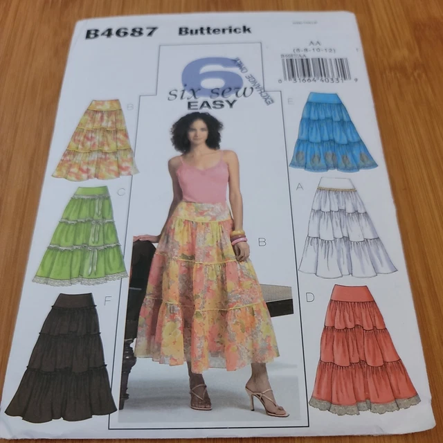 Butterick 4687 Misses Skirt sewing pattern sz 6-12 uncut