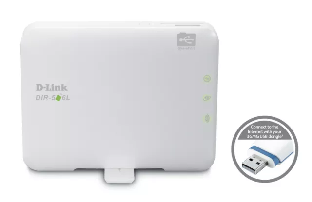 D-Link DIR-506L Routeur de poche N mydlink Cloud USB Ethernet WiFi Blanc