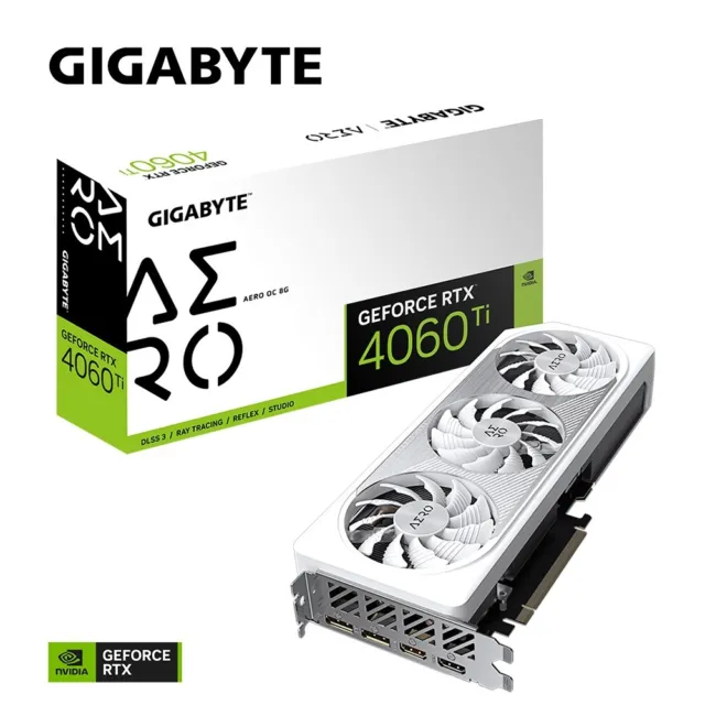 Gigabyte nVidia GeForce RTX 4060 Ti AERO OC 8GD GDDR6 Video Card, PCI-E 4.0, ...