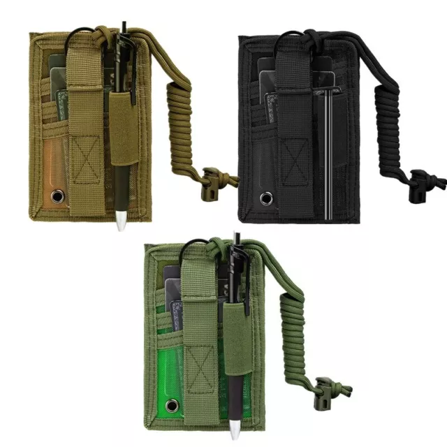 TACTICAL ID CARD Holder Organizer Hook&Loop Patch Badge Holder with ...