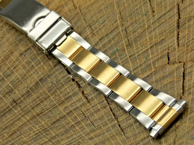 12MM 16MM DEPLOYMENT 2 Toned Stainless NOS Unuse Vintage Watch