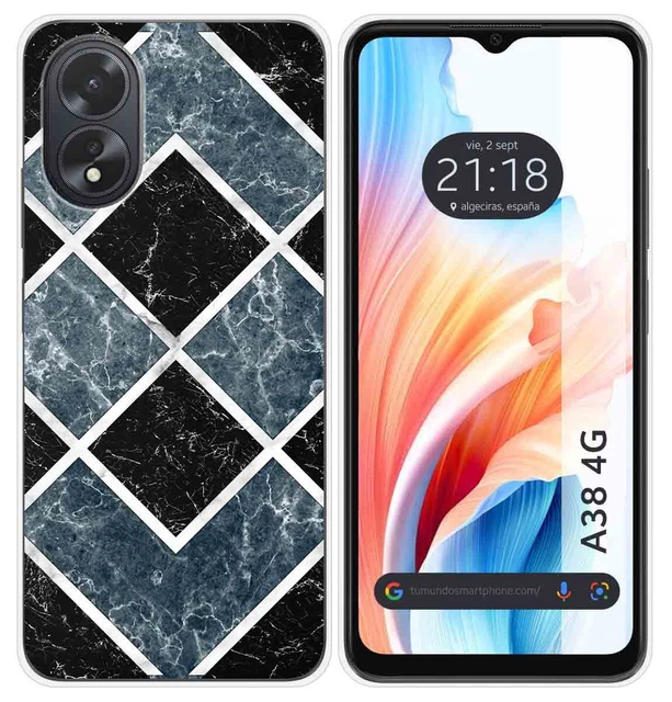 WBWONE Coque Pour Oppo A38 4G / A18, Étui Cadre Souple Silicone TPU Anti-Choc Bumper, Résistant Aux Chocs Housse Avec Motif Peint - Papillon De Rêve