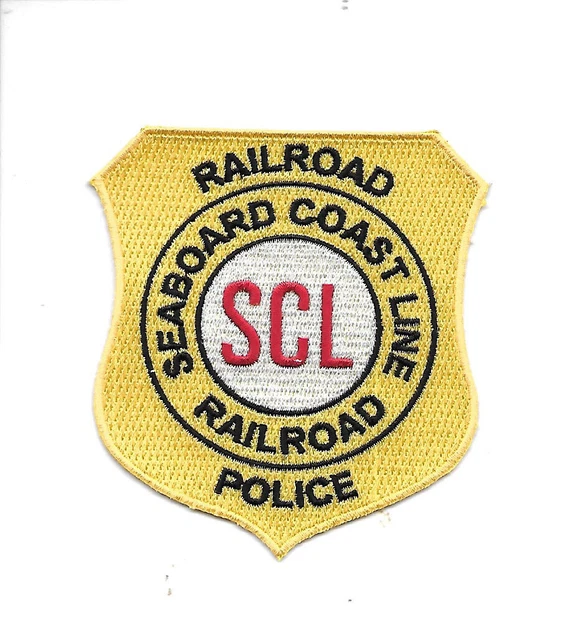 Seaboard Coast Line Railroad vintage, remake of old style railroad police patch