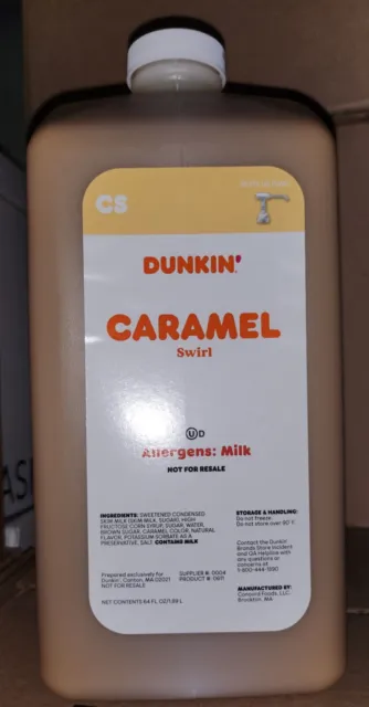 Dunkin Donuts Caramel Swirl with pump 64 oz Jug on Sale