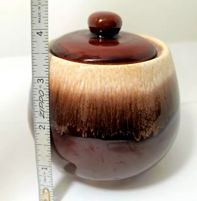 Vintage MCCOY Pottery #7020 Brown Drip Sugar Bowl Lid  USA