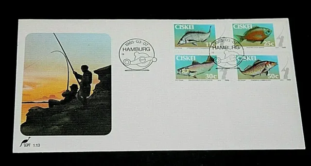 Ciskei 1985 Fish,Fishing Set Of 4 On First Day Cover