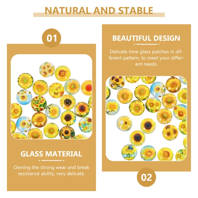 Flatback Glas Gemischte Cabochons Fliesen Dome Mosaik Fliesen 3
